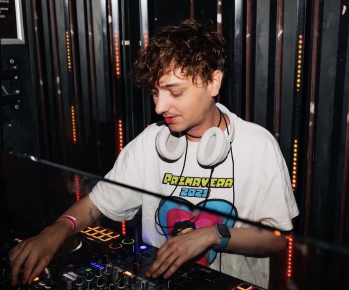 FREY. DJing in a club