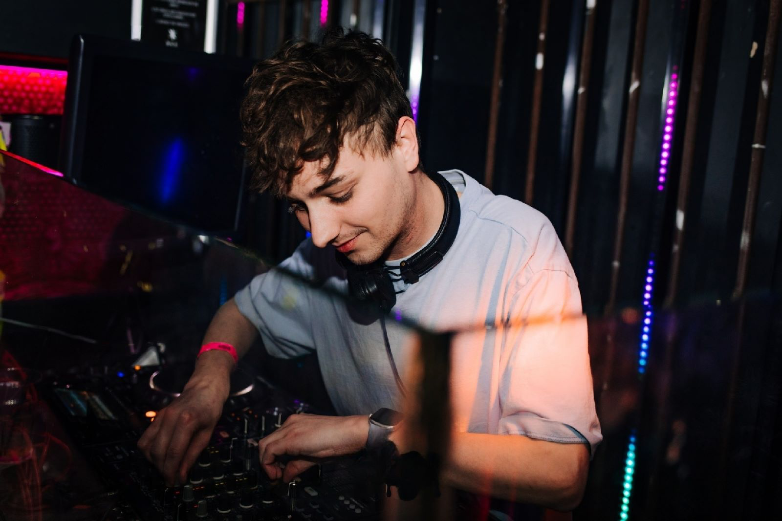 FREY. DJing in a club